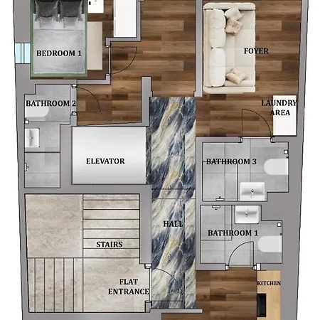 Apartamento Stunning 3br 3bathroom 3ac Near Metro D1 Estambul